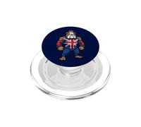 Rey Corona de la Union Jack British Bulldog PopSockets PopGrip para MagSafe