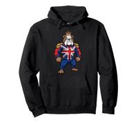 Rey Corona de la Union Jack British Bulldog Sudadera con Capucha