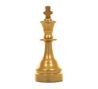 Rey de ajedrez de aluminio dorado 21 cm