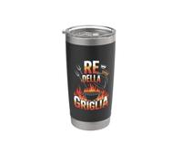 Rey de la parrilla diseño divertido carne barbacoa Vaso térmico de acero inoxidable de doble pared