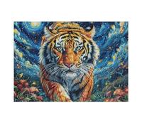 Rey de la Selva Montaña Florida Vida Silvestre Salvaje Puzzle 300 Piezas para Adultos Divertido Estimulante Y Relajante Ideal para Hobby Y Pasatiempos 300 PCS（40x28cm）