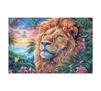 Rey de la Selva Montaña Vida Silvestre Naturaleza Salvaje Puzzle 1000 Piezas para Adultos Divertido Estimulante Y Relajante Ideal para Hobby Y Pasatiempos Diarios 1000 PCS（75x50cm）