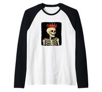 Rey de los huesos con sentido del humor para los amantes de los esqueletos Camiseta Manga Raglan
