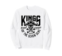 Rey de los Siete Mares Salvaje Abstracto Cráneo Real Gangs Sudadera