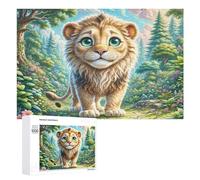 Rey del Bosque Puzzle 1000 Piezas Juguete Educativo Familiar Vida Silvestre 3D Rompecabezas para Niños A 14 Años Y Adultos Desafío Impossible DIY Creativo 1000 PCS