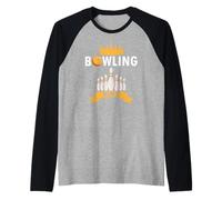 Rey del Bowling Domina con Fuerza Y Precisión Camiseta Manga Raglan