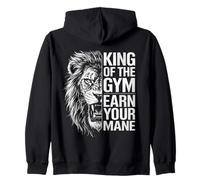 Rey del Gimnasio Gane Su Motivación De Culturismo León Mane Sudadera con Capucha