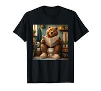 Rey del Trono Oso Humor del baño Inodoro Papá Divertido Camiseta gráfica económica, Hombre, Negro, XL