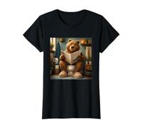 Rey del Trono Oso Humor del baño Inodoro Papá Divertido Camiseta gráfica económica, Mujer, Negro, XL