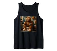 Rey del Trono Oso Humor del baño Inodoro Papá Divertido Camiseta sin Mangas