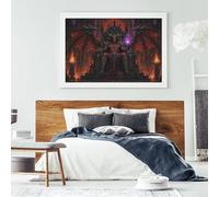 Rey Diablo Satán del Infierno Puzzle De Madera 300 Piezas Adultos Y Niños,Reto,Anti-estrés,Deco Pared Señor de los Demonios,Regalo Ideal,Madera,14 Años+,Rompecabezas,Desafío,Relax,Educativo (40x28cm)
