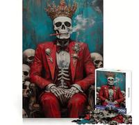 Rey Esqueleto con Traje Rojo Rompecabezas para Adolescentes 1000 Piezas Juguete Lógico Estimulante Juguete Familiar Joy Premium Edge 50x75cm