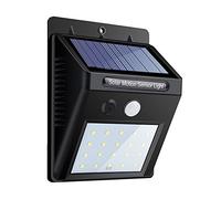 REY Foco Pared Solar 20 LED Sensor PIR de Movimiento Luz Alumbrado Exterior Impermeable Aire Libre