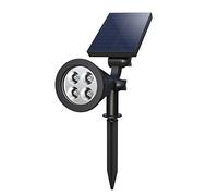 REY Foco Suelo Solar 4 LED Pincho Jardín Luz Alumbrado Ajustable Exterior Impermeable Pared Aire Libre