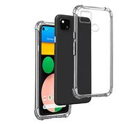 REY Funda Anti-Shock Gel Transparente para Google Pixel 4a 5G, Ultra Fina 0,33mm, Esquinas Reforzadas, Silicona TPU de Alta Resistencia y Flexibilidad