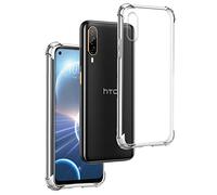 REY Funda Anti-Shock Gel Transparente para HTC Desire 22 Pro, Ultra Fina 0,33mm, Esquinas Reforzadas, Silicona TPU de Alta Resistencia y Flexibilidad