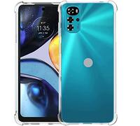 REY Funda Anti-Shock Gel Transparente para Motorola Moto G22, Ultra Fina 0,33mm, Esquinas Reforzadas, Silicona TPU de Alta Resistencia y Flexibilidad