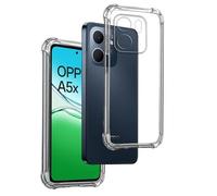 REY Funda Anti-Shock Gel Transparente para OPPO A5X 4G/5G, Ultra Fina 0,33mm, Esquinas Reforzadas, Silicona TPU de Alta Resistencia y Flexibilidad