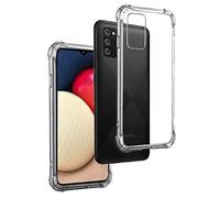REY - Funda Anti-Shock Gel Transparente para Samsung Galaxy A02s - Galaxy M02s - Galaxy A03s, Ultra Fina 0,33mm, Esquinas Reforzadas, Silicona TPU de Alta Resistencia y Flexibilidad