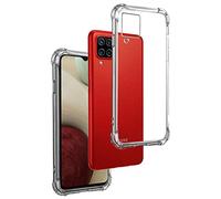 REY - Funda Anti-Shock Gel Transparente para Samsung Galaxy A12 - Samsung Galaxy M12, Ultra Fina 0,33mm, Esquinas Reforzadas, Silicona TPU de Alta Resistencia y Flexibilidad