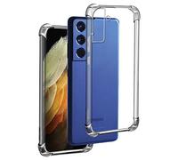 REY Funda Anti-Shock Gel Transparente para Samsung Galaxy S22, Ultra Fina 0,33mm, Esquinas Reforzadas, Silicona TPU de Alta Resistencia y Flexibilidad