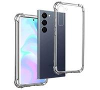 REY Funda Anti-Shock Gel Transparente para Samsung Galaxy S23+, Ultra Fina 0,33mm, Esquinas Reforzadas, Silicona TPU de Alta Resistencia y Flexibilidad