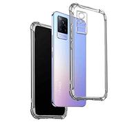 REY Funda Anti-Shock Gel Transparente para Vivo V21 5G, Ultra Fina 0,33mm, Esquinas Reforzadas, Silicona TPU de Alta Resistencia y Flexibilidad
