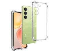 REY Funda Anti-Shock Gel Transparente para Vivo Y100 4G - Y200e 5G - V40 SE 5G - V30 Lite 4G - T3 5G, Ultra Fina 0,33mm, Esquinas Reforzadas, Silicona TPU de Alta Resistencia y Flexibilidad