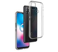 REY - Funda Carcasa Gel Transparente para ALCATEL 3X 4CAM, Ultra Fina 0,33mm, Silicona TPU de Alta Resistencia y Flexibilidad