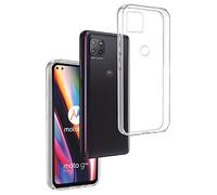 REY Funda Carcasa Gel Transparente para Motorola Moto G 5G - One 5G Ace, Ultra Fina 0,33mm, Silicona TPU de Alta Resistencia y Flexibilidad
