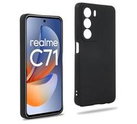 REY Funda Carcasa para OPPO REALME C71 4G, Anti-Deslizante Negra, Elegante y Ligera, TPU Flexible Premium