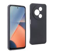 REY Funda Carcasa para TCL 60 SE - TCL 605, Anti-Deslizante Negra, Elegante y Ligera, TPU Flexible Premium