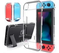 REY Funda para Nintendo Switch, Carcasa Ultra Fina, Protector, Semirrígida Transparente, 5 Piezas