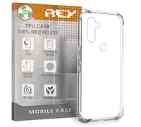 REY Funda para OPPO REALME 5-5S - 5i - 6i - C3, Anti-Shock Ecológica y Transparente, Ultra Fina 0,33mm, Esquinas Reforzadas, Silicona TPU Reciclado de Alta Resistencia y Flexibilidad