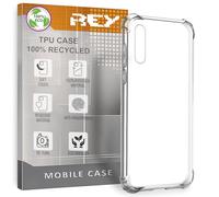 REY Funda para Samsung Galaxy A70 - Galaxy A70s, Anti-Shock Ecológica y Transparente, Ultra Fina 0,33mm, Esquinas Reforzadas, Silicona TPU Reciclado de Alta Resistencia y Flexibilidad