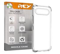 REY Funda para Vivo X300 FE - S50 Pro Mini, Anti-Shock Ecológica y Transparente, Ultra Fina 0,33mm, Esquinas Reforzadas, Silicona TPU Reciclado de Alta Resistencia y Flexibilidad