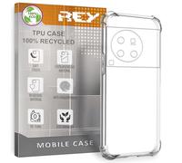 REY Funda para Vivo X80 Pro 5G, Anti-Shock Ecológica y Transparente, Ultra Fina 0,33mm, Esquinas Reforzadas, Silicona TPU Reciclado de Alta Resistencia y Flexibilidad
