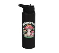 Rey hongo coronado Reino Funghi Stainless Steel Insulated Water Bottle