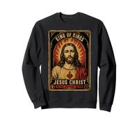 Rey Jesucristo Devocional Icono Sagrado Cristiano Religioso Sudadera