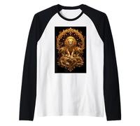 Rey León Arrojado Real Poder Fuerza Valor Sabana Camiseta Manga Raglan