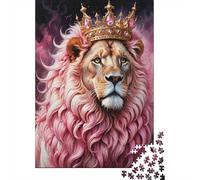 Rey León Rosa 1000 Piezas Stock De Cartas Premium Rompecabezas Premium Fans De Adolescentes 12-18 Años Difícil Desafío Decoración De Paredes 70x50cm/1000pcs