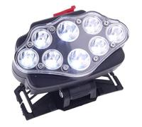 REY Luz LED Linterna Impermeable, Diadema Casco 8 LED Batería Recargable 500 Lúmenes para Ciclismo, Escalada, Espeleología, Senderismo, Mecánica, Bricolaje