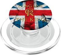 Rey monarca británico Larga Vida al Rey Dios Salve al Rey PopSockets PopGrip para MagSafe