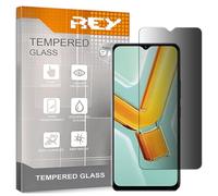 REY Protector de Pantalla Antiespía para Vivo Y03S - Y03 - Y03T, Cristal Vidrio Templado Premium