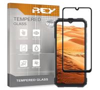REY Protector de Pantalla Curvo para CUBOT Kingkong AX - Kingkong X, Negro, Cristal Vidrio Templado Premium, 3D / 4D / 5D, Anti Roturas