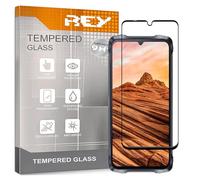 REY Protector de Pantalla Curvo para CUBOT Kingkong Power 3, Negro, Cristal Vidrio Templado Premium, 3D / 4D / 5D, Anti Roturas