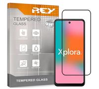 REY Protector de Pantalla Curvo para HMD FUSION X1, Negro, Cristal Vidrio Templado Premium, 3D / 4D / 5D, Anti Roturas