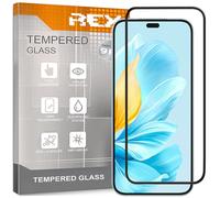 REY Protector de Pantalla Curvo para Honor 200 Lite 5G, Negro, Cristal Vidrio Templado Premium, 3D / 4D / 5D, Anti Roturas