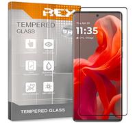 REY Protector de Pantalla Curvo para Motorola Moto G85 5G, Negro, Cristal Vidrio Templado Premium, 3D / 4D / 5D, Anti Roturas
