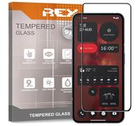 REY Protector de Pantalla Curvo para Nothing CMF Phone 1, Negro, Cristal Vidrio Templado Premium, 3D / 4D / 5D, Anti Roturas
